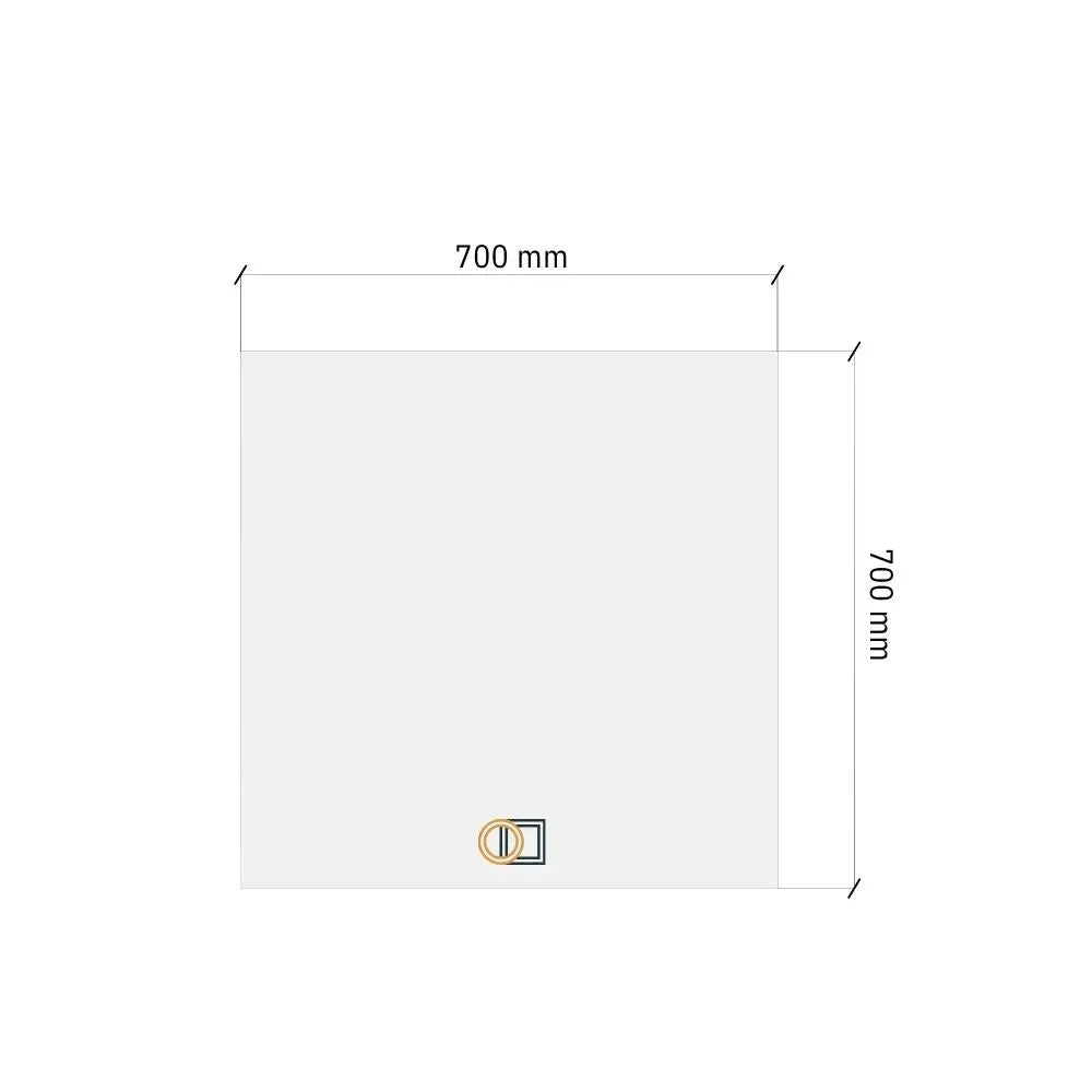 Kvadrātveida LED spoguļi ar aizmugurējo apgaismojumu 700x700 mm