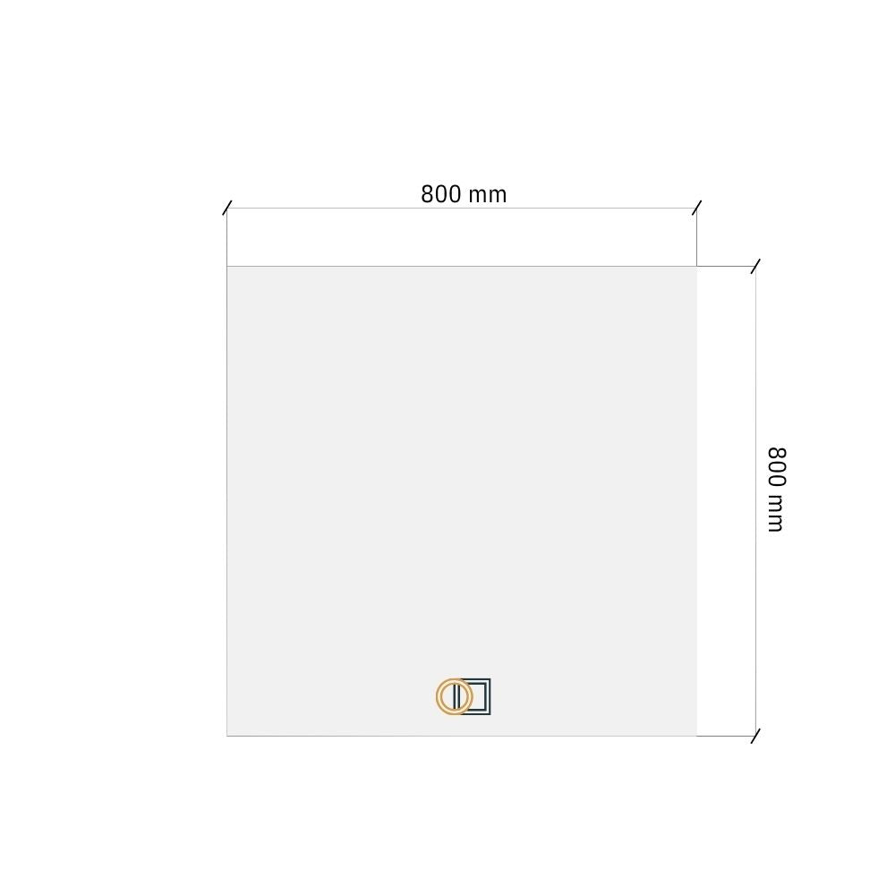 Kvadrātveida LED spoguļi ar aizmugurējo apgaismojumu 800x800 mm