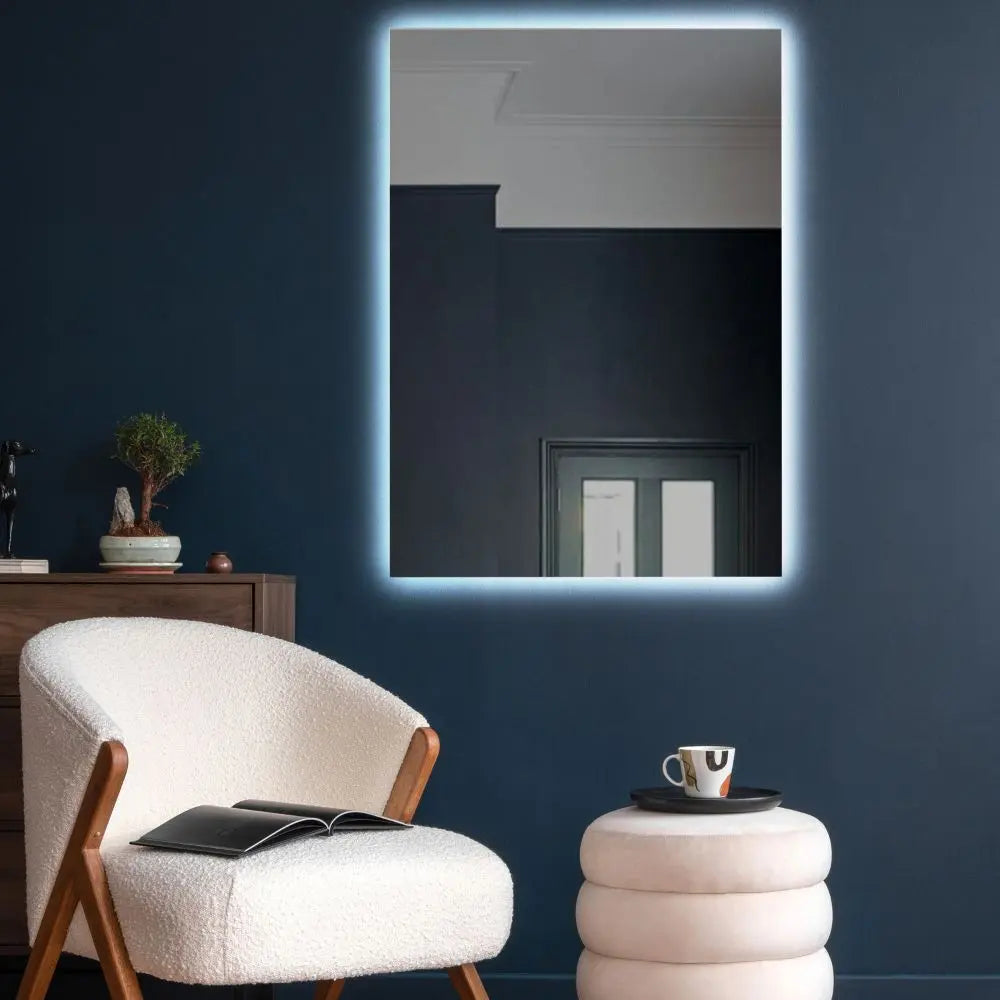 Taisnstūra LED spoguļi ar aizmugurējo apgaismojumu 500x700 mm