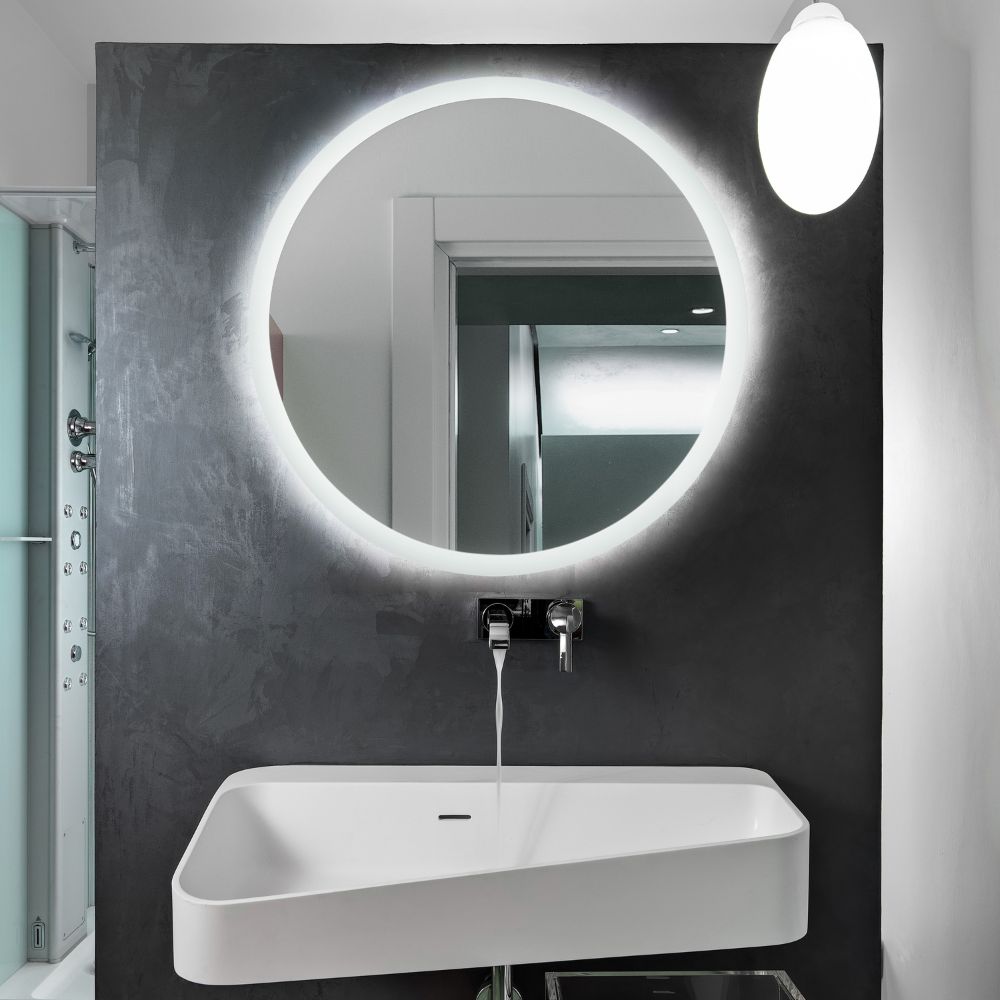 apaļš LED spogulis ar priekšējo apgaismojumu 1100 mm